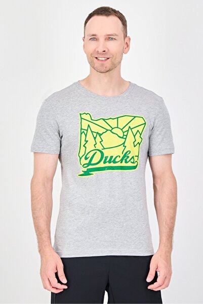 Fanatics Men Sportswear Fit Oregon Ducks Short Sleeve Basketball T-Shirt, Grey