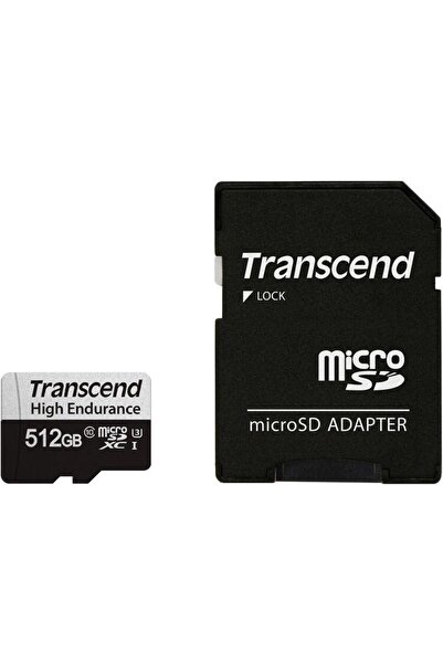 Transcend Durabilitate ridicată USD350V 512GB microSDXC UHS-I U3 Clasa 10 + A...