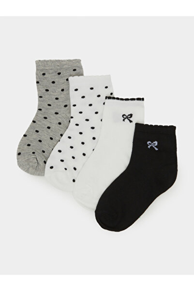 Styli Pack of 4 - Girls Polka Dot Bow Detail Socks