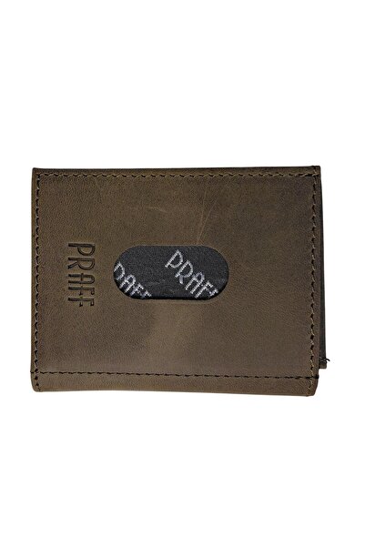 Praff Prf-200728 Men's Genuine Leather Snap Fastener Small Wallet