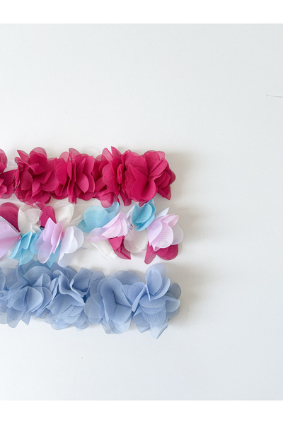 COOLMINIES Baby Girl Floral 3-Piece Elastic Bandana Set, Hair Band Set