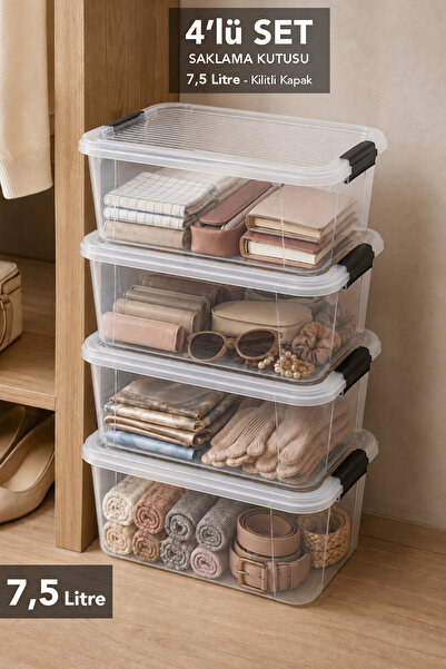 Meleni Home 4-Piece Covered In-Cabinet Organizer - Clothing Storage Multi-Pur...