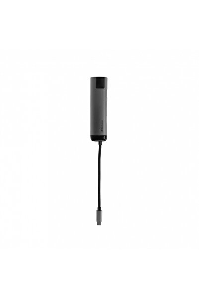 Verbatim HUB USB 49141, Gigabit LAN, USB 3.0, HDMI (4K), USB Type C, cablu 15 cm