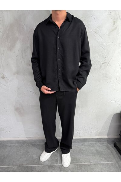 DIFRANSEL JEANS Tencel Cotton Black Double Set