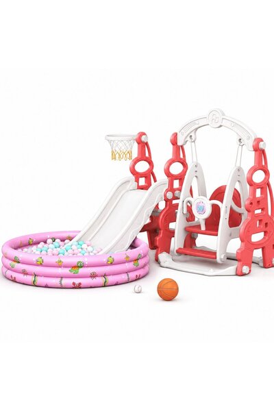 Nichiduta Garden 3 в 1 Аркадна кула за игра в червено, с трансформираща се лю...