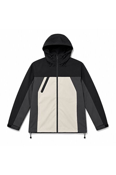 ONE Men's Hooded Colorblock Jacket – Lightweight Zip-Up Windbreaker for Outdo...