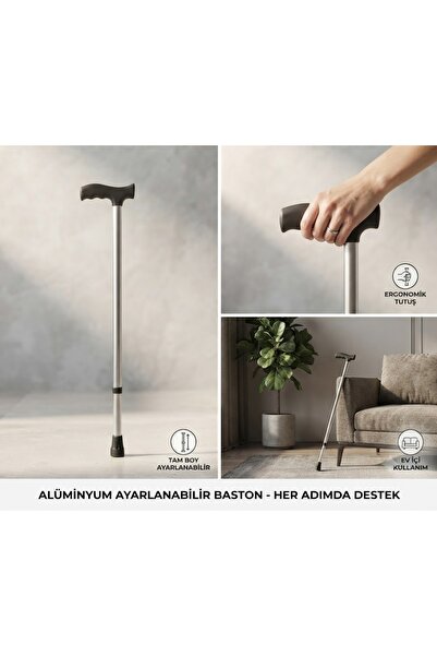 Genel Markalar Baston Ayarlanabilir Boyunlu Alüminyum Baston/ Yürüme Asası
