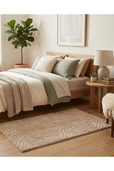 REDTAG Beige Geometric Runner Rug 150x80cm
