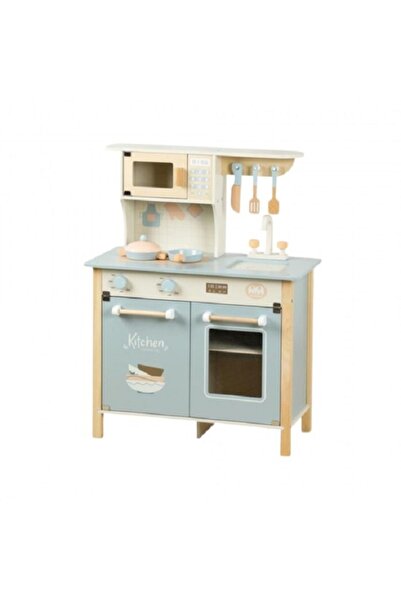 Noname Blue wooden kitchen with accessories