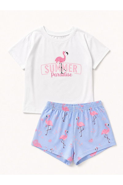 Silona Homewear Zezex Summer Blue Shorts Pajama Set