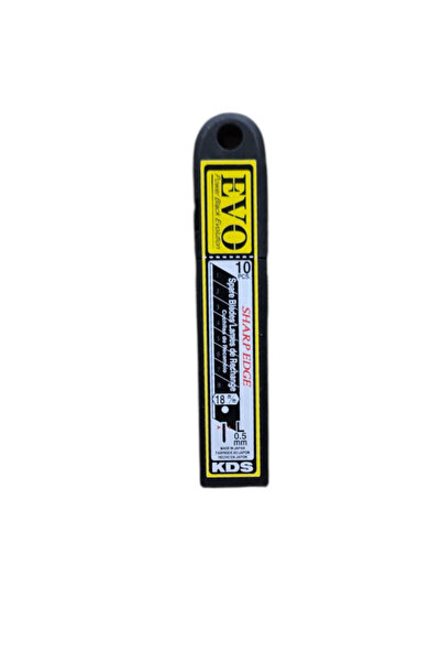 KDS Japan LB-10B EVO Power Snap-Off Blades 18mm Black – 1 Pack (10 Blades)