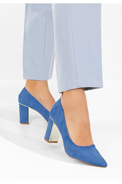 B T Shoes Εβαντόρια μπλε ψηλοτάκουνα παπούτσια