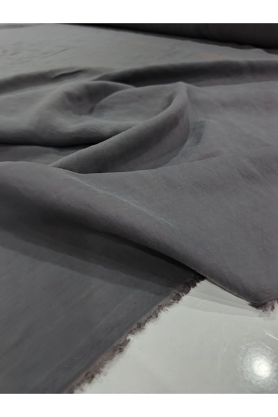 GrandTekstil Kumaş Gri Modal Gömlek Tunik Pantolon Elbise