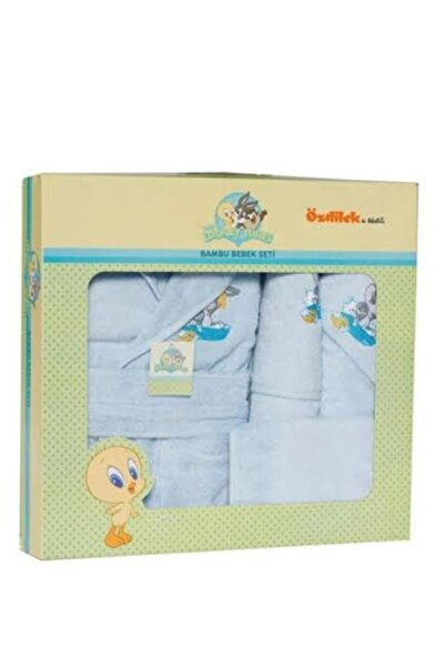 Özdilek Bebek Bornoz Seti Mavi B.Bunny