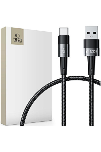 Tech-Protect Cablu USB-C 66W pentru încărcare rapidă 50cm Telefon Laptop