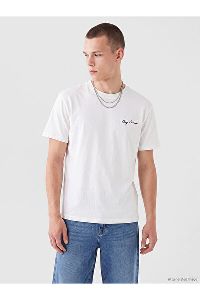 LC Waikiki I Zero Roba Collar Embroidered Men's T-Shirt from Freezen Store