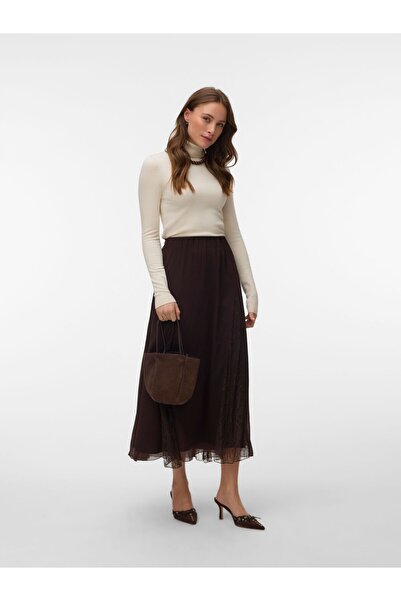 Vero Moda Rock VMLALIE Hohe Taille Langer Rock