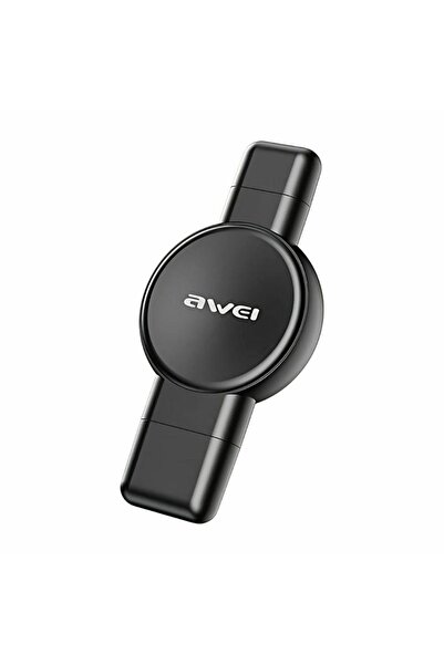 AWEI W26 Ασύρματος Φορτιστής Smartwatch 2.5W USB-C Μαύρος