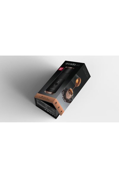Arcadia Go Rechargeable Portable Turkish Coffee Maker – USB-C Powered, Compact & Cordless, Black