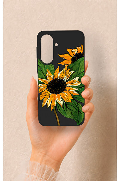 Vip Case Samsung A37 Uyumlu Ay Çiçeği Desenli Silikon Kılıf