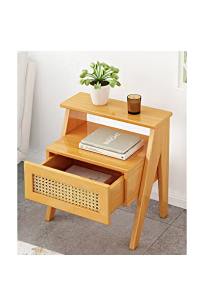 NKX Durable & Stylish Bedside Furniture Bedside Table with Drawer Open Shelf ...