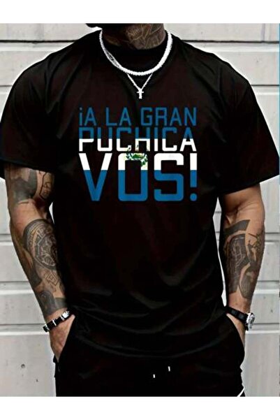 23ERVA قميص قطني 100% بتصميم A La Gran Puchica Vos El Salvador Chapin Salvi P...