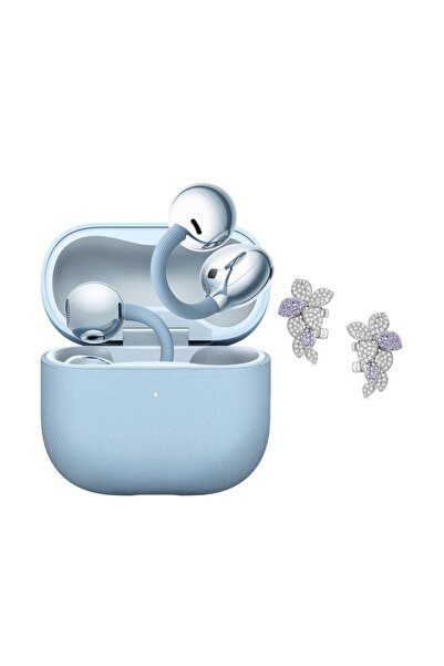 Huawei FreeClip2 Mavi Bluetooth Kulaklık, Çiçek Charm Hediyeli