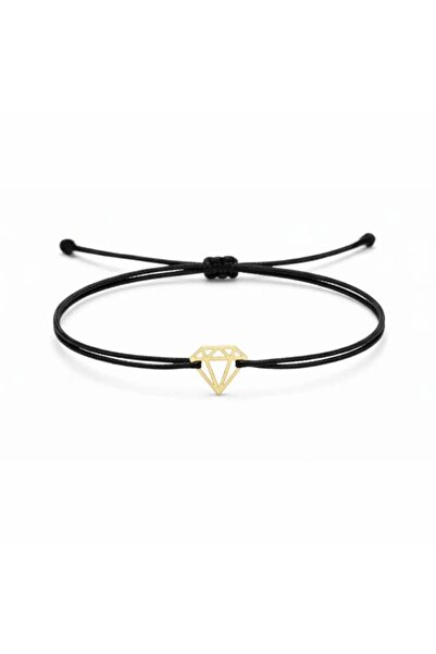 OEM Brățară cu șnur și simbol diamant din aur de 14K