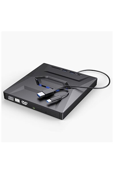 Choice Black USB 3.0 Type-C External CD DVD Drive with USB HUB Type-C SD Card...