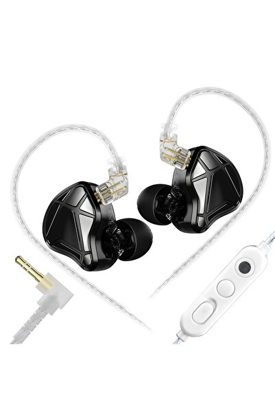 Choice4 أسود مع ميكروفون ﻿   سماعات أذن KZ Axas للألعاب مع تقنية إلغاء الضوضا...
