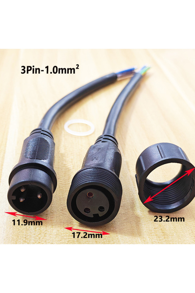 choice2 F-3Pin-1.0mm2 Waterproof Wire Connector 2/3/4/5/6Pin Plug Socket with...