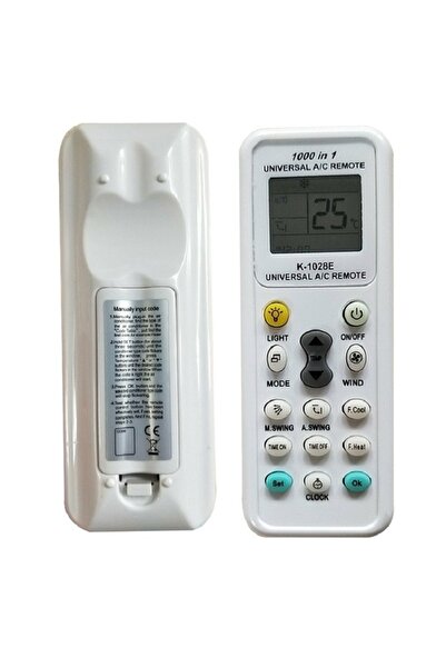Choice1 جهاز تحكم عن بعد عالمي أبيض اللون 1000 في 1 طراز K-1028E بشاشة LCD رق...