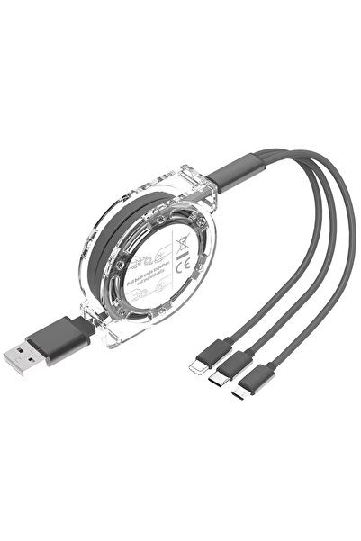 Choice7 كابل بيانات ملفوف للهاتف من نوع C من VIKEFON، طول 1 متر، لون رمادي، ق...