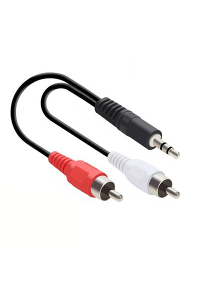Choice كابل أسود 3.5 ملم إلى 2RCA، محول صوت ستيريو ذكر 3.5 ملم إلى ذكر 2RCA، ...