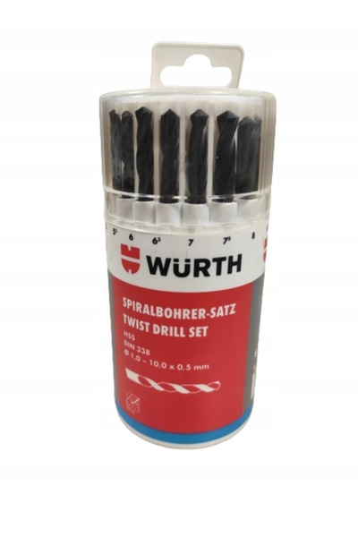 Würth Set de burghie spiralate HSS Wurth Rn D1-10X0.5Mm pentru metal