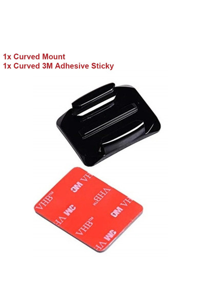 Choice4 2 For GoPro Hero 12 11 Helmet Adhesive Sticky Mounts Flat Curved 3M M...