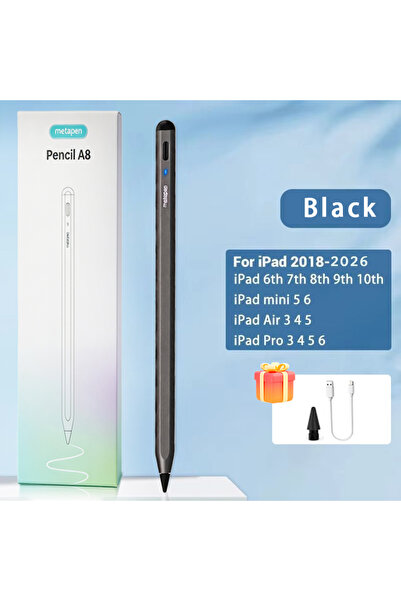 Choice Black iPad pencil MetaPen A8 Stylus Pen For Apple Pencil with Palm Rej...