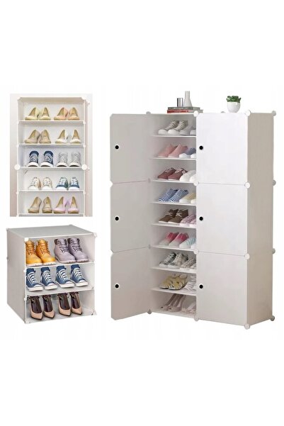 Nobo Kids Dulap modular pentru încălțăminte, organizator tip raft, cu 18 polițe