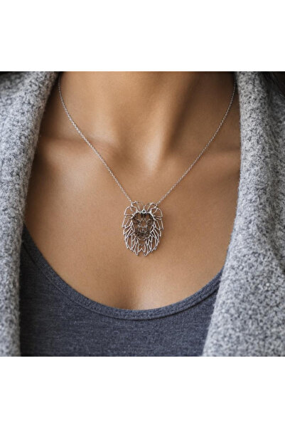 MONALITA Elegant Lion Chain in Silver Color, 925 Sterling Silver Gold Plated.