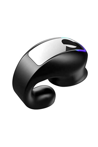choice2 Black Bone Conduction Headphones Bluetooth 5.3 Ear Clip Lightweight B...