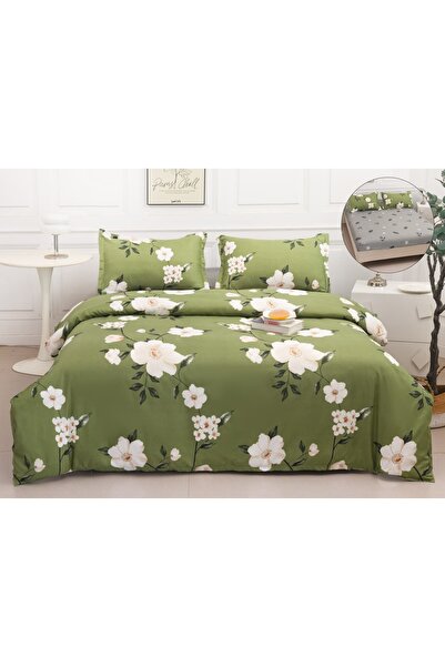 Pucioasa Fabrica Satin Cotton Duvet Cover Set with Stretchy – 4 pieces | 19068-P
