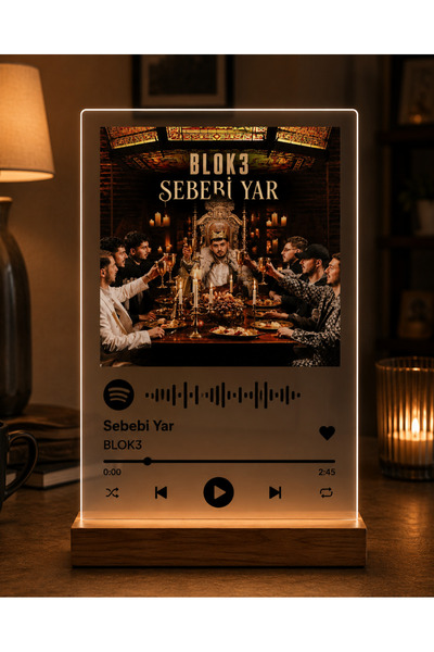 BLOK3 Sebebi Yar Spotify Tasarımlı Pleksi Dekor