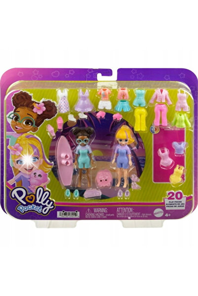 Mattel Interactive Mattel Polly Pocket Set mare de surfing cu 2 păpuși și 24 ...