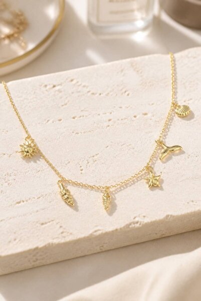 LYKOS Gold Color Minimal Sea Concept Women's Necklace