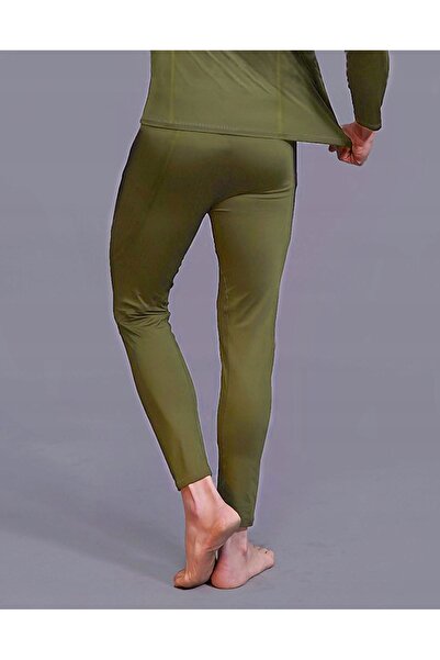 NO BRAND Lenjerie termică sport, colanți termici, verde militar, mărimea S