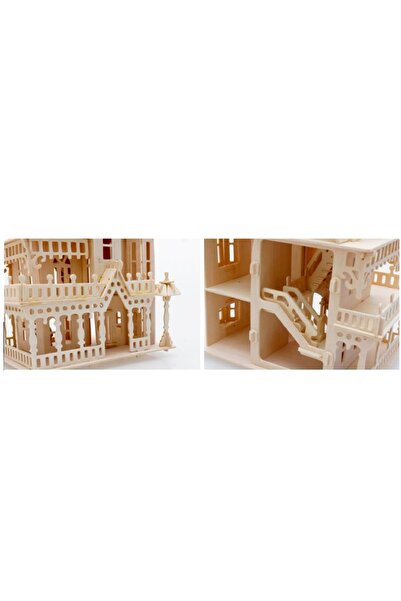 NO BRAND Vilă Mare Casă de Păpuși din Lemn, Puzzle 3D de Asamblat Dh-004 Sea-...