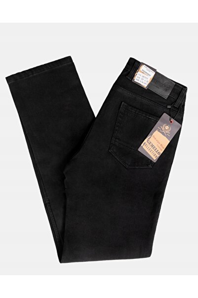 NO BRAND Pantaloni călduroși pentru bărbați, blugi călduroși cu fleece, negri...