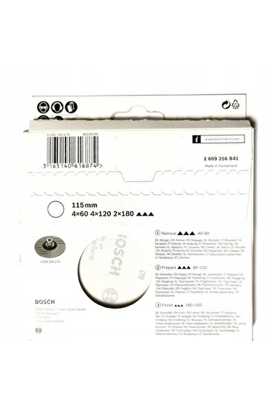 NO BRAND Disc abraziv Bosch Velcro 115mm P60/120/180 10 bucăți