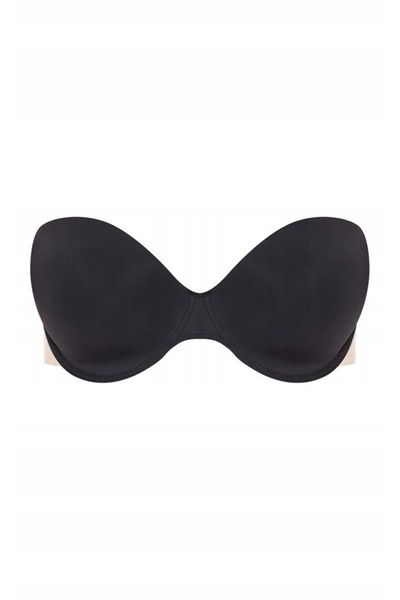NO BRAND Prettylittlething C Negru Autoadeziv Neted Bustieră cu un singur rân...