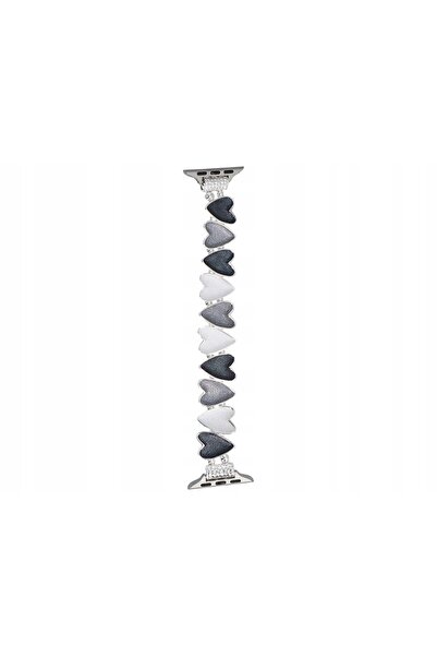 NO BRAND Brățară pentru Apple Watch 38 40 41 mm Curea metalică Hearts Glacierx